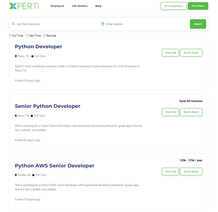 python developer jobs